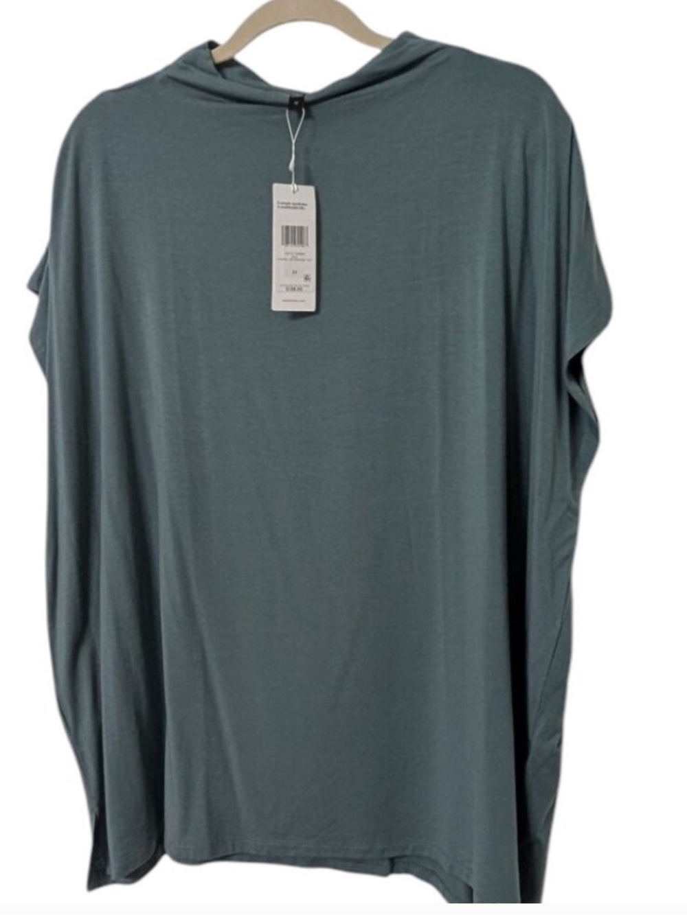 Eileen Fisher Nile Funnel Neck Square Top — Teal